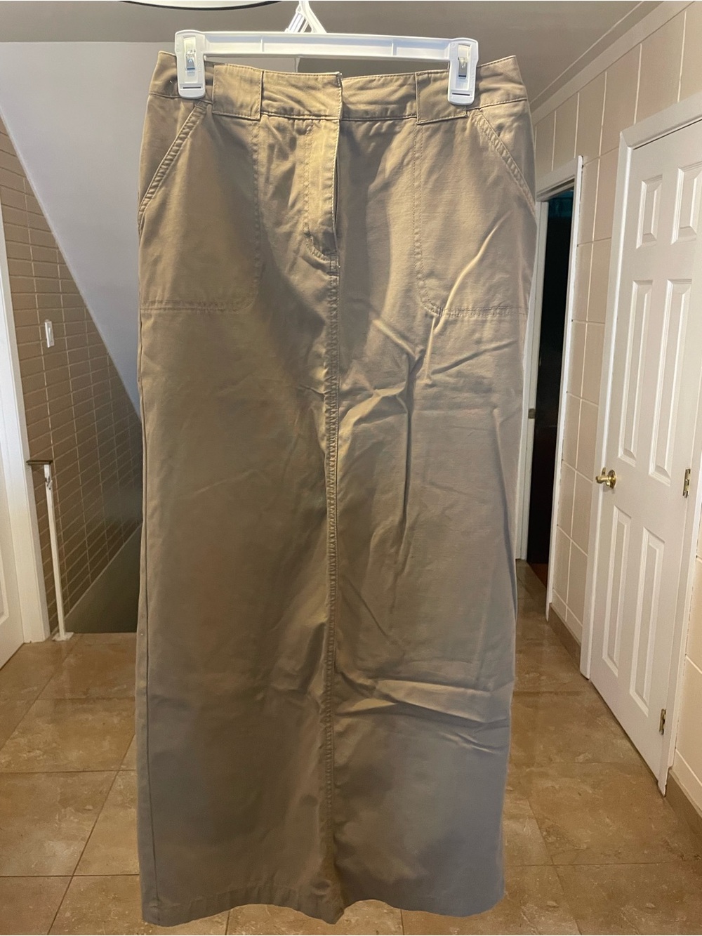 Reitmans Khaki Straight Maxi Skirt